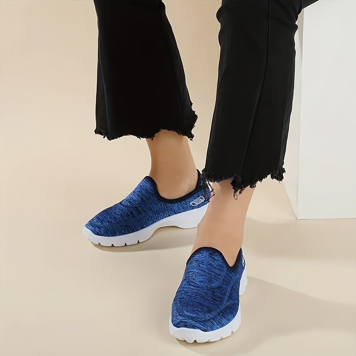 womens casual slip on sneakers breathable low top walking trainers comfy outdoor gym sports shoes details 6