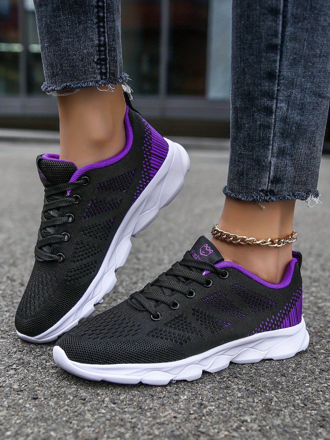 womens breathable mesh sneakers casual lace up sport shoes lightweight flying woven shoes details 11