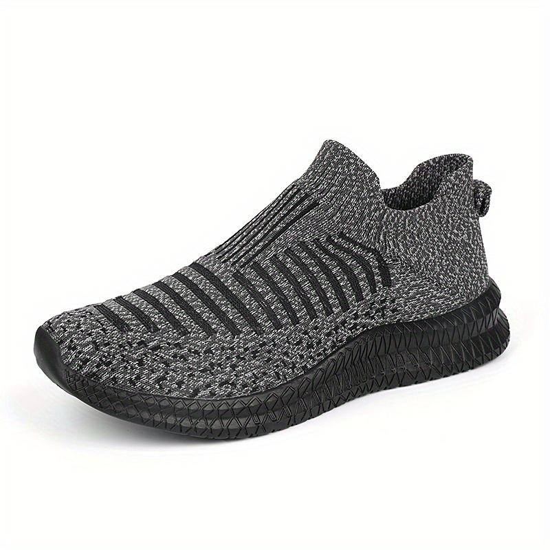 mens knitted breathable lightweight slip on casual shoes for traveling jogging for halloween details 0