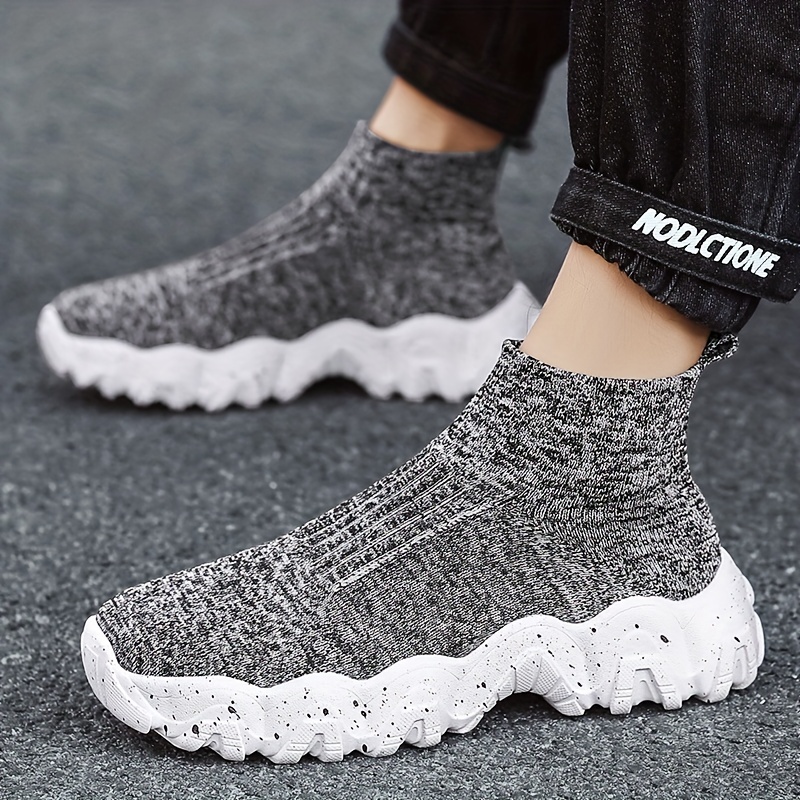 mens sock shoes slip on sneakers athletic shoes lightweight and breathable walking shoes details 4